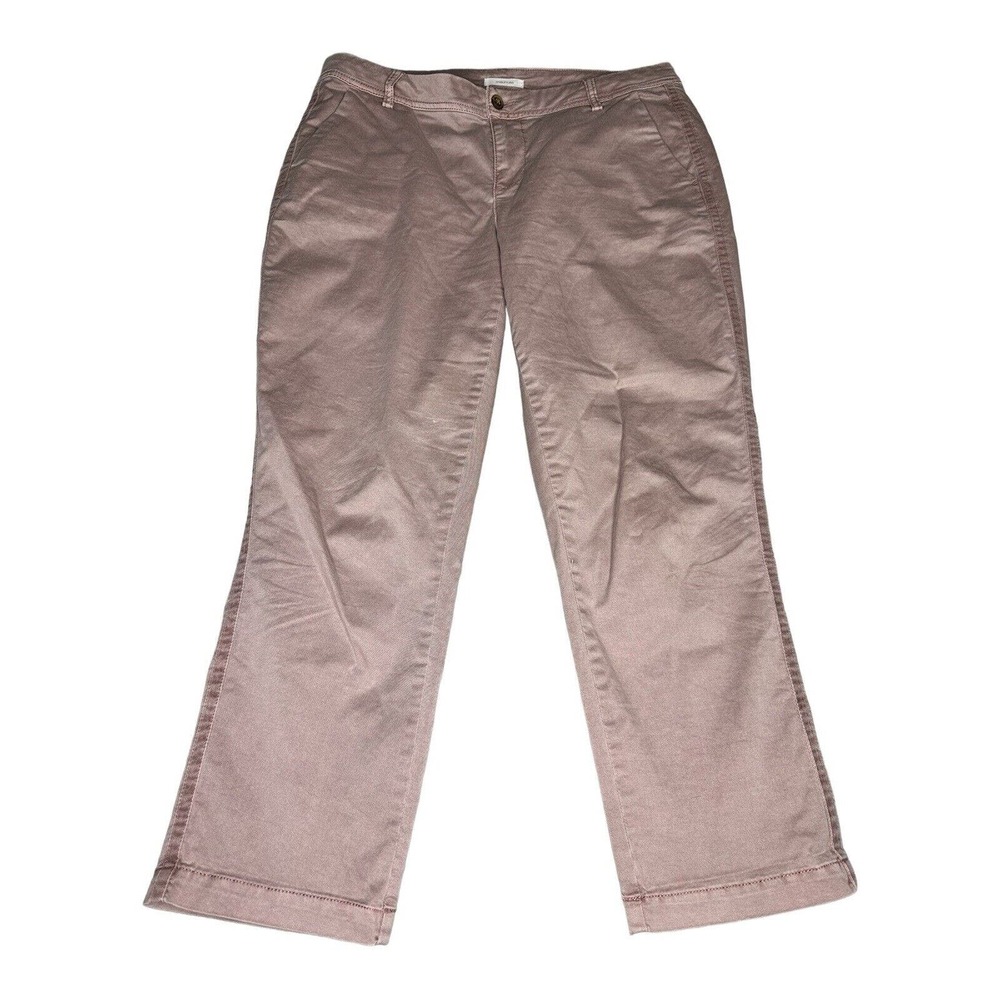 Maurices Pants Size 9/10 Dusty Pink Flat Front Button Zipper Pockets Casual Work